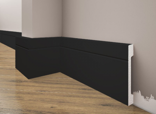 Skirting boards white painted from extruded polystyrene 110*16